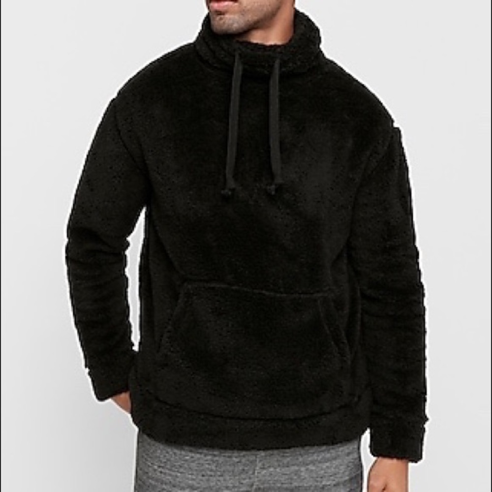 Express Super Cozy Sherpa Funnel Neck Sweater